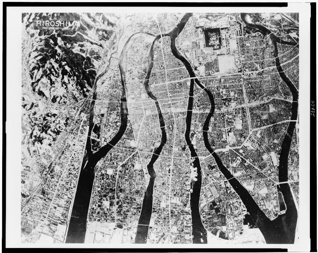 Hiroshima pre-strike aerial photograph